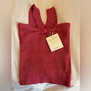 Easy Clothes Red Knit Sleeveless Top